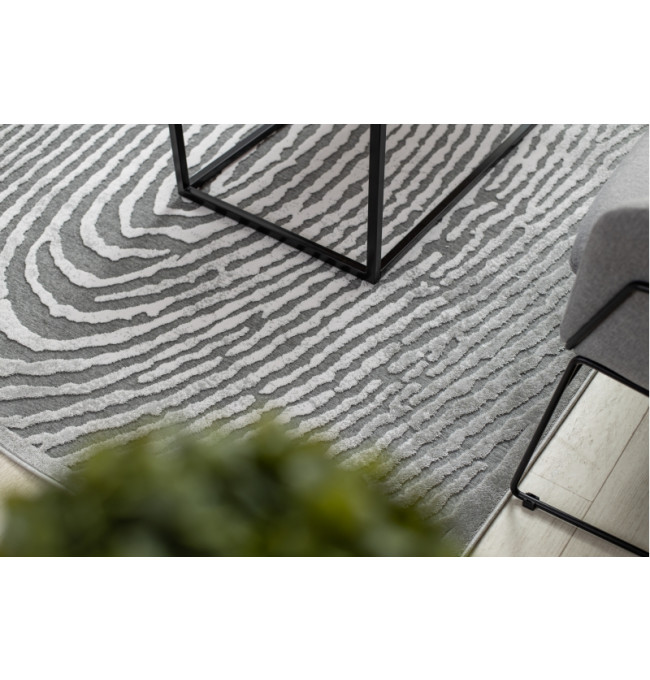 Koberec AKRYL YAZZ W8540 OTISK PALCE šedý