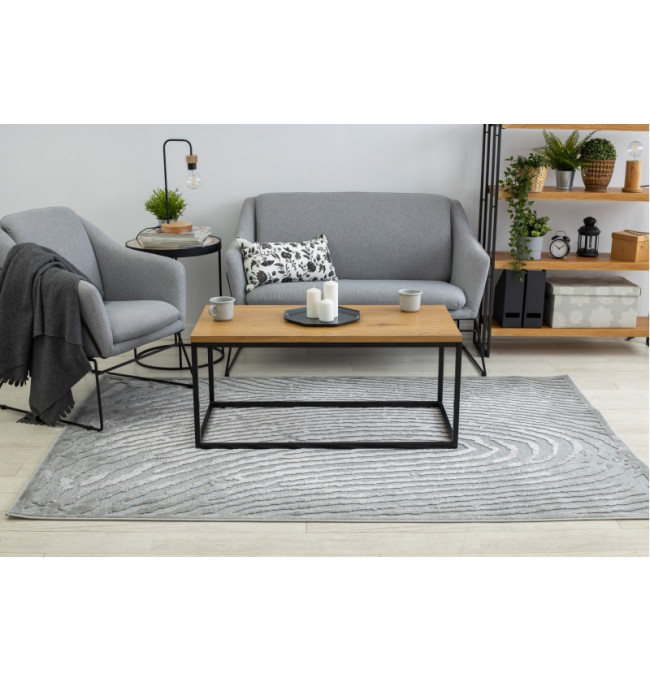 Koberec AKRYL YAZZ W8540 OTISK PALCE šedý