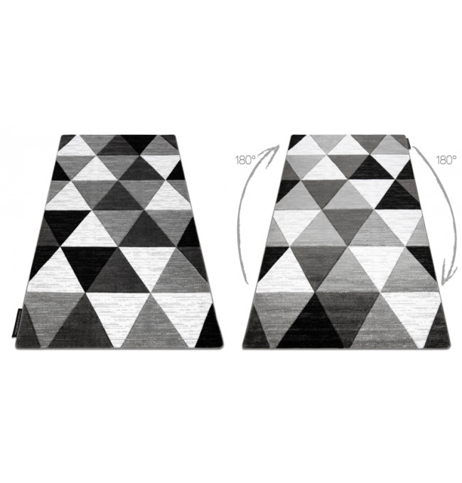 Koberec ALTER Rino Trojúhelníky šedý