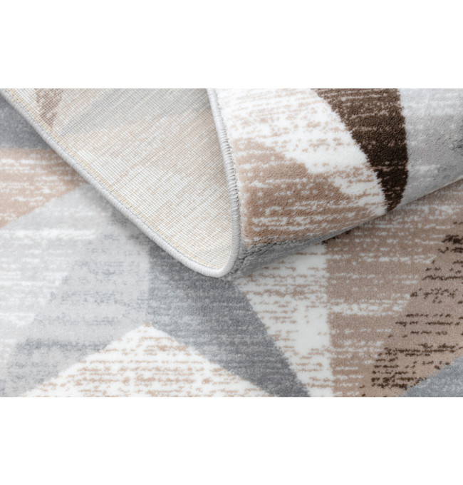 Koberec ARGENT - W6096 Trojúhelníky béžový / šedý