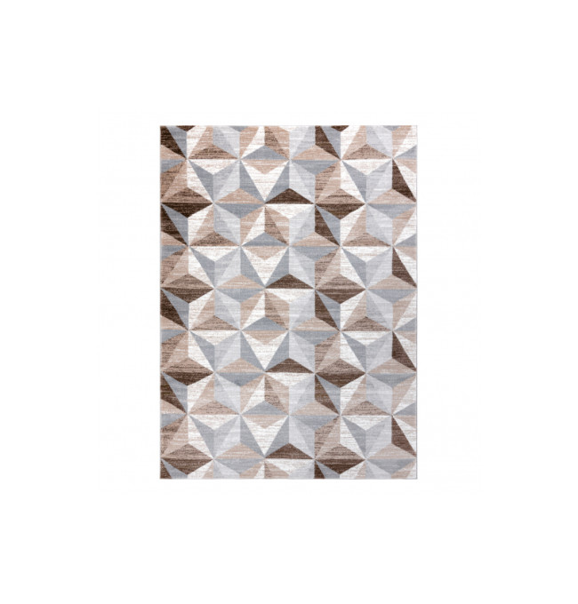 Koberec ARGENT - W6096 Trojúhelníky béžový / šedý