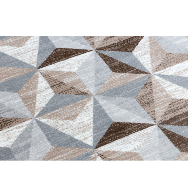 Koberec ARGENT - W6096 Trojúhelníky béžový / šedý