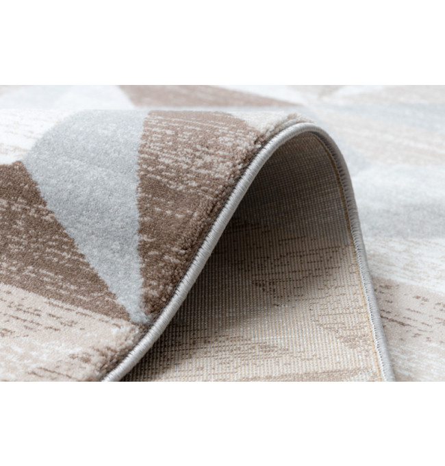 Koberec ARGENT - W6096 Trojúhelníky béžový / šedý