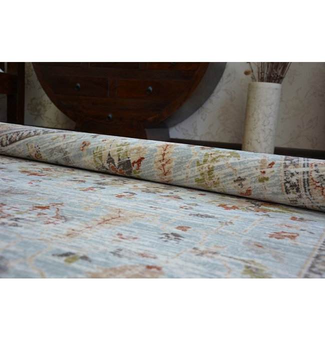 Koberec ARGENT - W7039 květiny Nebeský/Krém