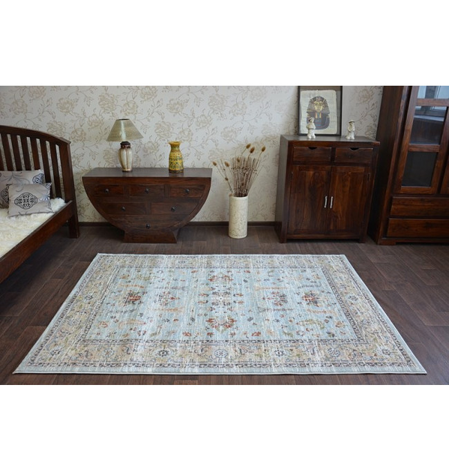 Koberec ARGENT - W7039 květiny Nebeský/Krém