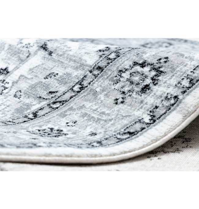 Koberec ARGENT - W7040 Ramka, vintage šedý / černý