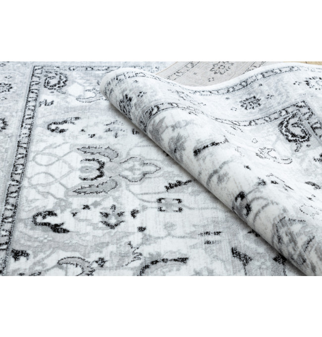 Koberec ARGENT - W7040 Ramka, vintage šedý / černý