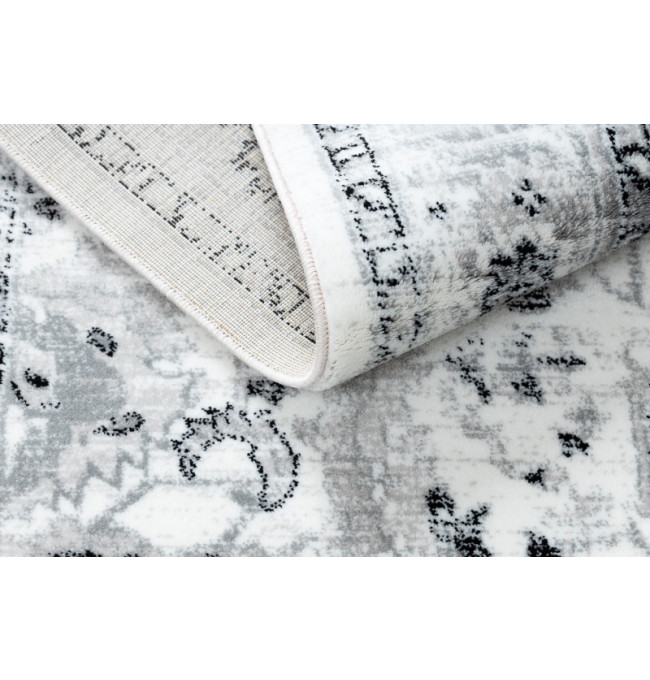 Koberec ARGENT - W7040 Ramka, vintage šedý / černý