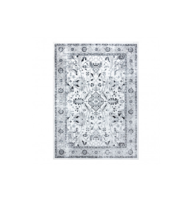 Koberec ARGENT - W7040 Ramka, vintage šedý / černý