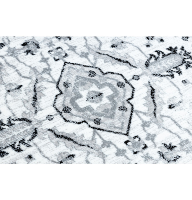 Koberec ARGENT - W7040 Ramka, vintage šedý / černý