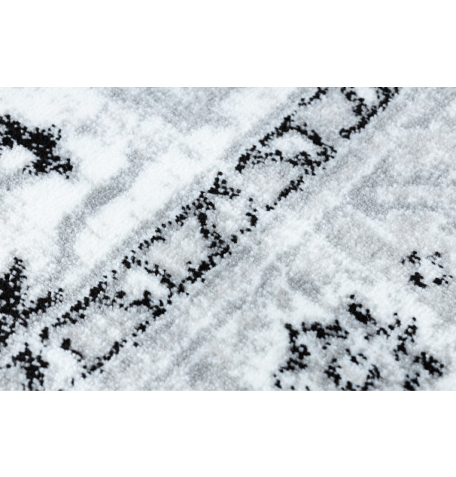 Koberec ARGENT - W7040 Ramka, vintage šedý / černý