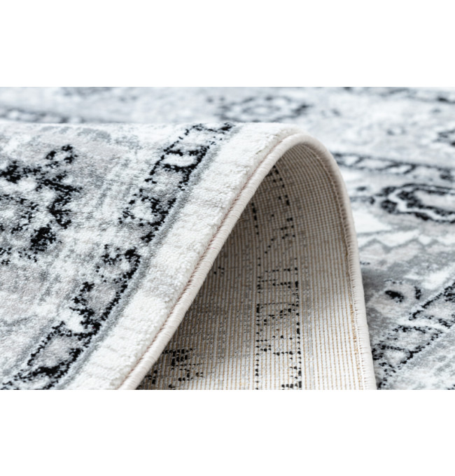 Koberec ARGENT - W7040 Ramka, vintage šedý / černý