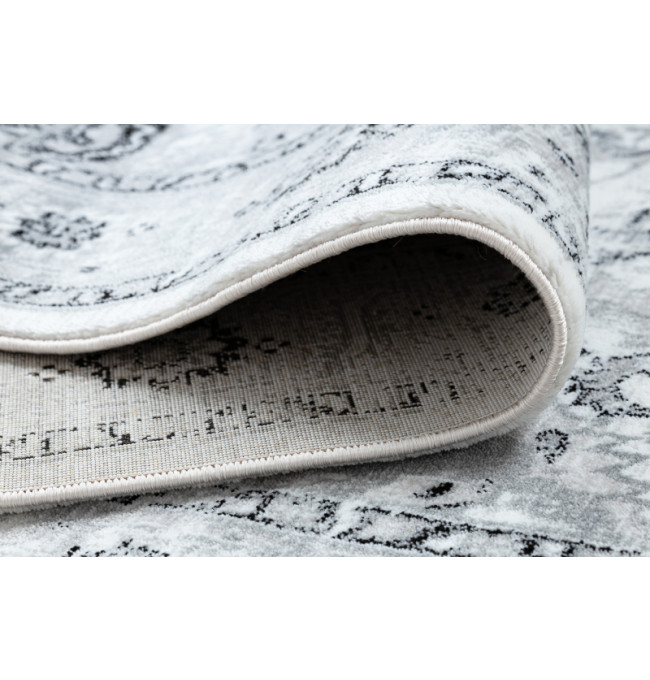 Koberec ARGENT - W7040 Ramka, vintage šedý / černý