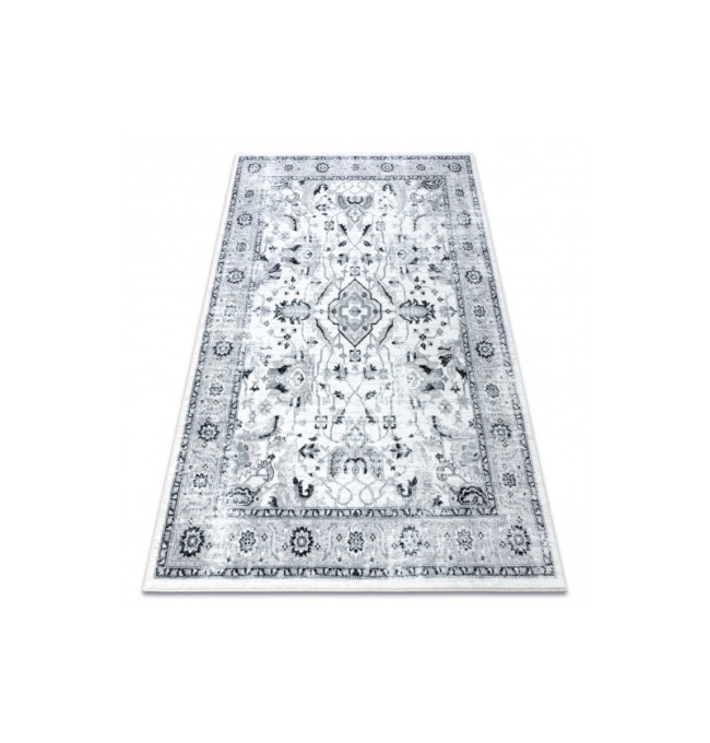 Koberec ARGENT - W7040 Ramka, vintage šedý / černý