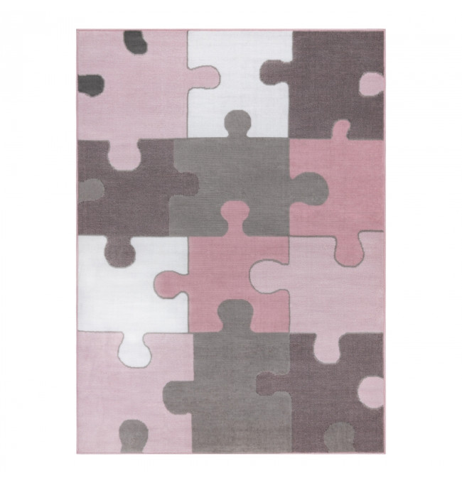 Koberec BCF ANNA Puzzle 3106 růžový