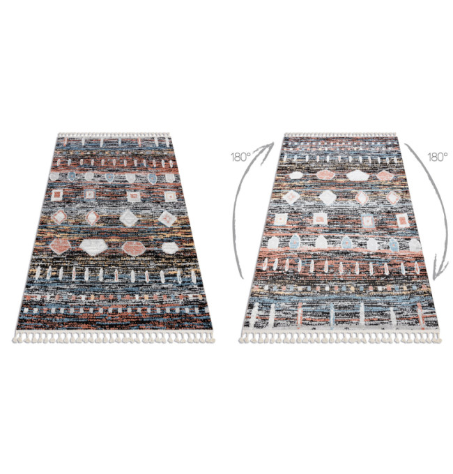 Koberec BELLE BR36A černý / růžový Fredzle