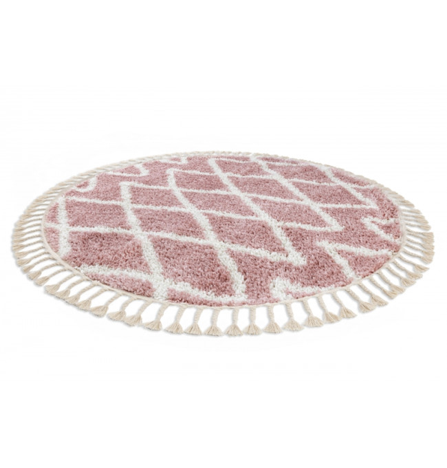 Koberec BERBER BENI kruh růžový Fredzle berber marokánský