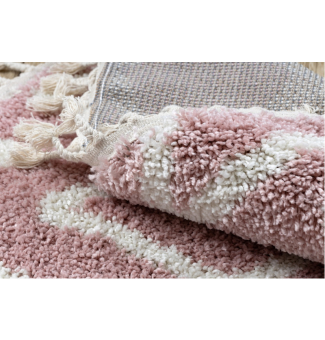 Koberec BERBER BENI kruh růžový Fredzle berber marokánský