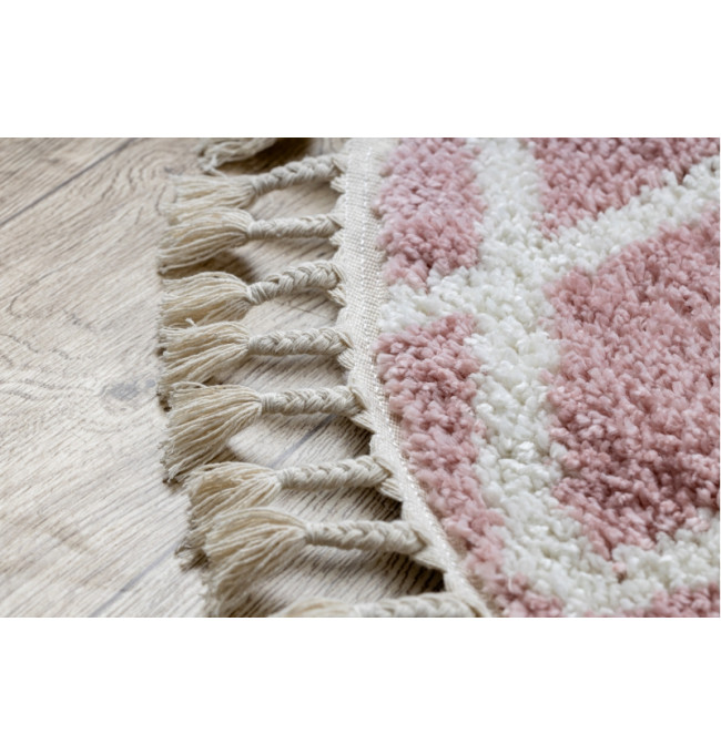 Koberec BERBER BENI kruh růžový Fredzle berber marokánský