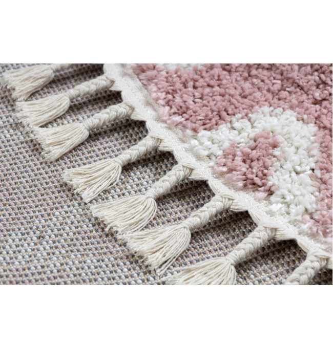 Koberec BERBER BENI kruh růžový Fredzle berber marokánský