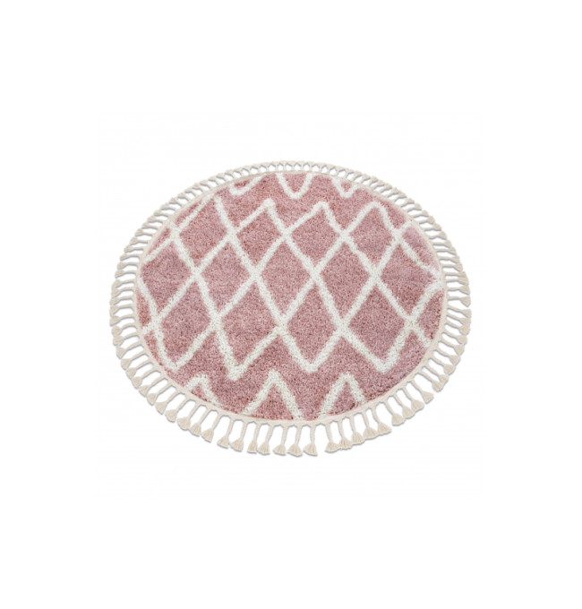 Koberec BERBER BENI kruh růžový Fredzle berber marokánský