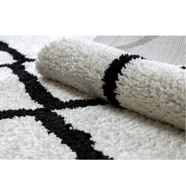 Koberec BERBER CROSS bílý Fredzle berber marokánský