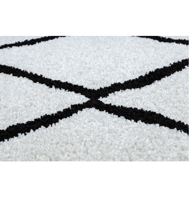 Koberec BERBER CROSS bílý Fredzle berber marokánský