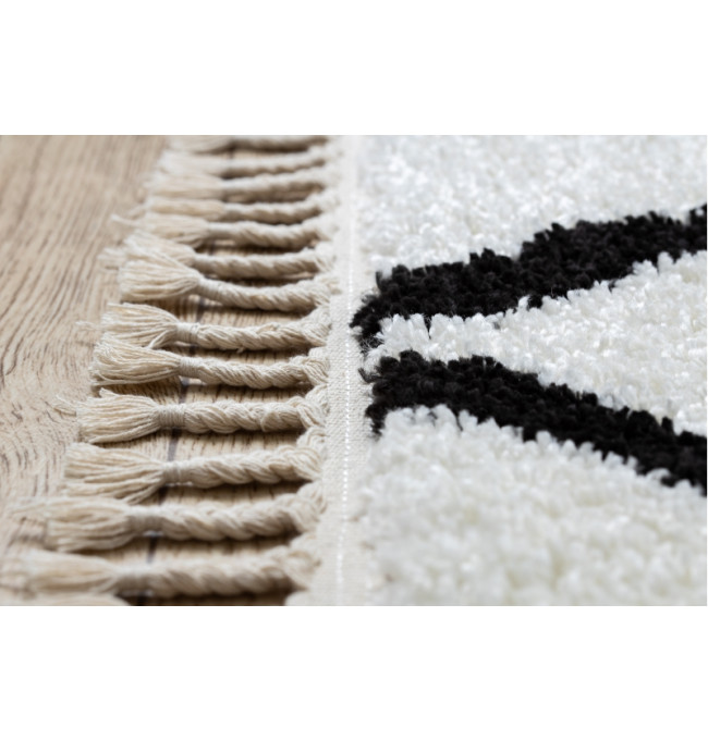 Koberec BERBER CROSS bílý Fredzle berber marokánský