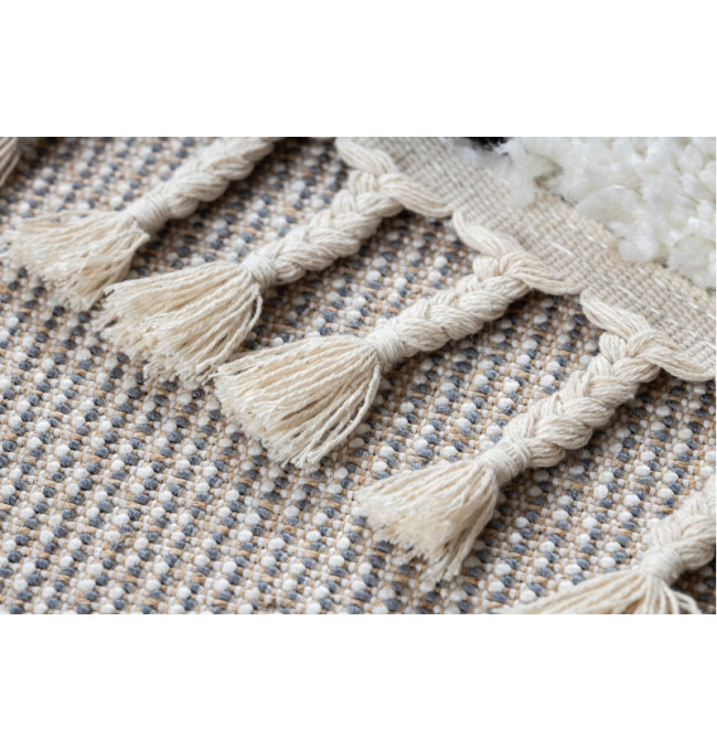 Koberec BERBER CROSS bílý Fredzle berber marokánský