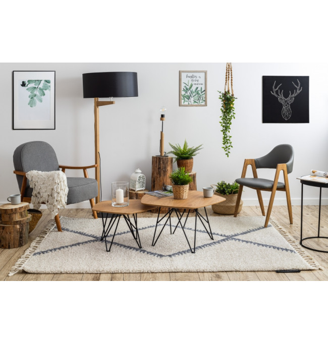Koberec BERBER MEKNES B5910 krém / šedý Fredzle berber marokánský