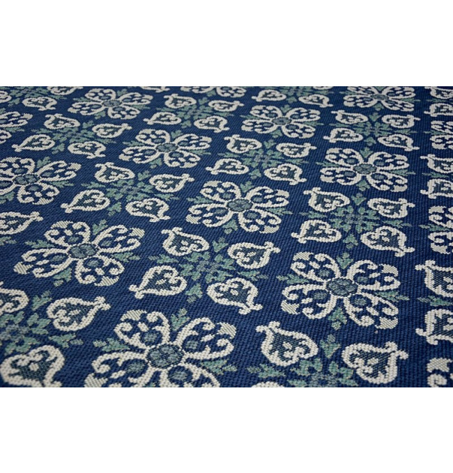 Koberec COLOR 19246/699 SISAL květiny modrý