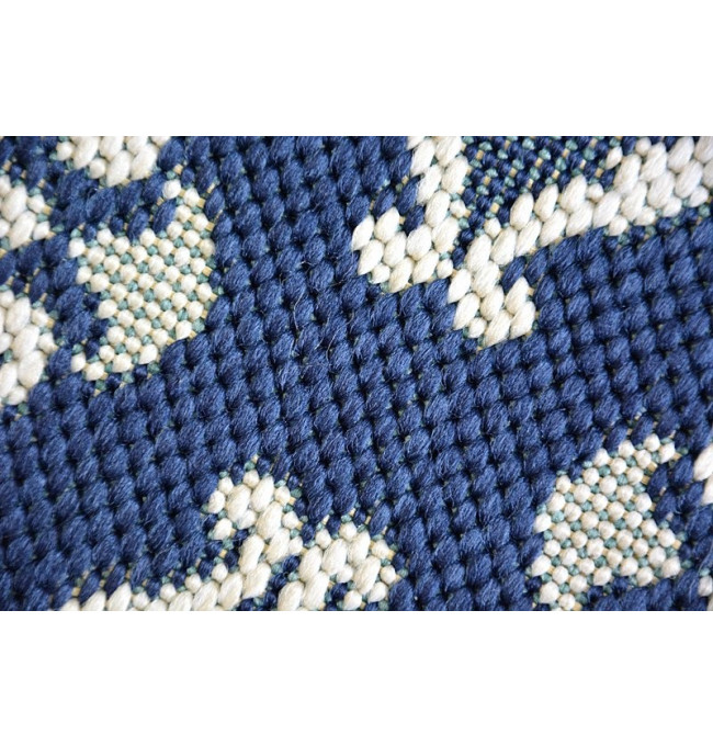 Koberec COLOR 19246/699 SISAL květiny modrý