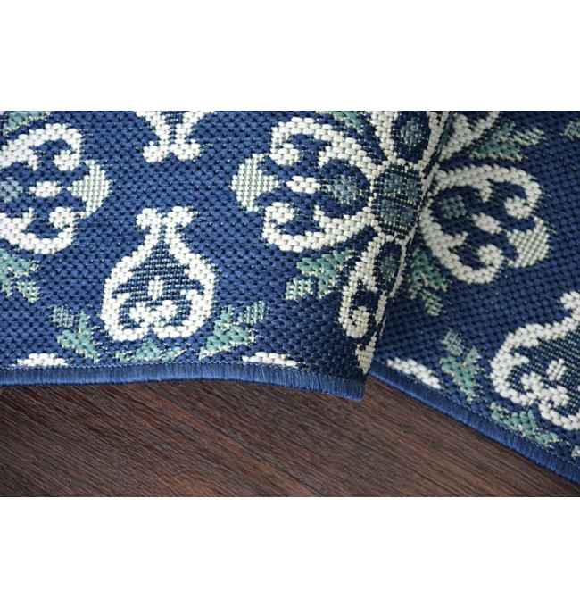 Koberec COLOR 19246/699 SISAL květiny modrý