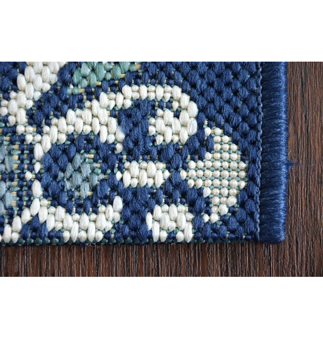 Koberec COLOR 19246/699 SISAL květiny modrý