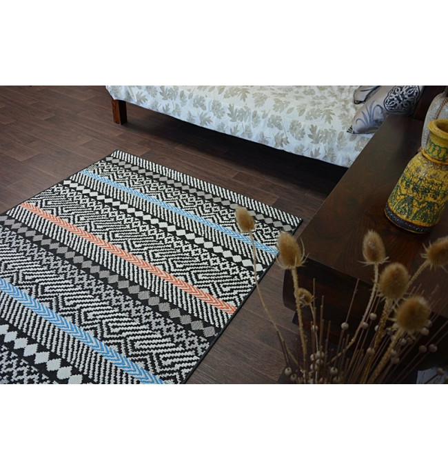 Koberec COLOR 19322/839 SISAL Pásy černý