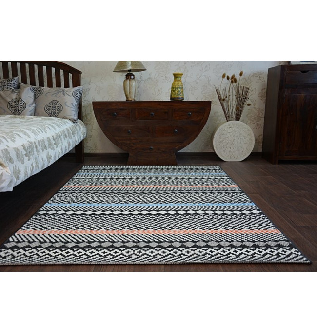 Koberec COLOR 19322/839 SISAL Pásy černý