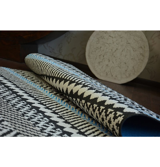 Koberec COLOR 19322/839 SISAL Pásy černý