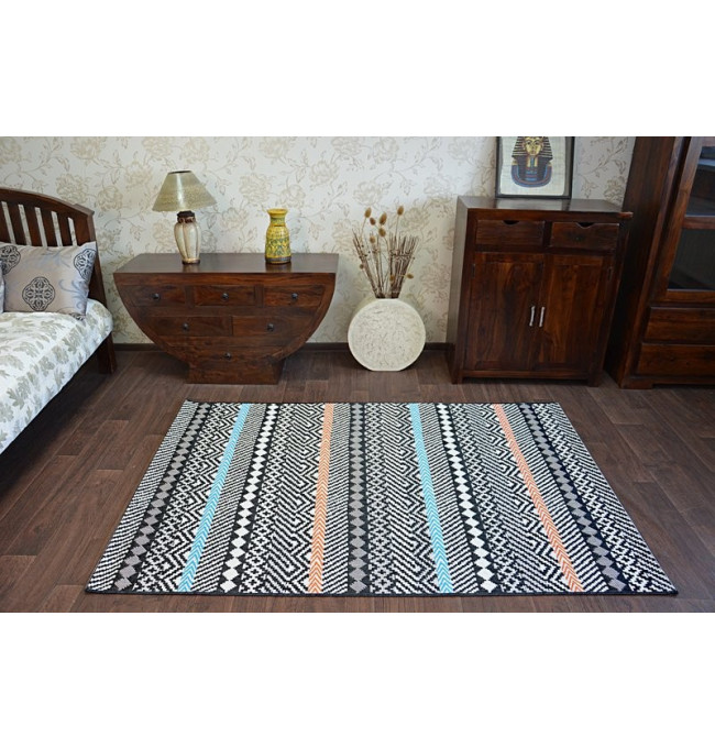 Koberec COLOR 19322/839 SISAL Pásy černý