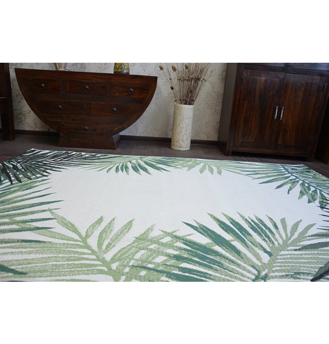 Koberec COLOR 19435/062 Listy zelený JUNGLE
