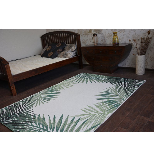 Koberec COLOR 19435/062 Listy zelený JUNGLE