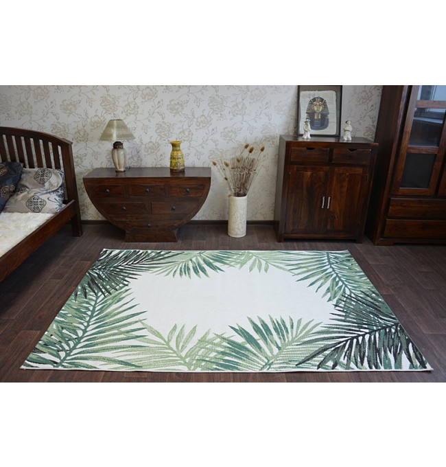 Koberec COLOR 19435/062 Listy zelený JUNGLE