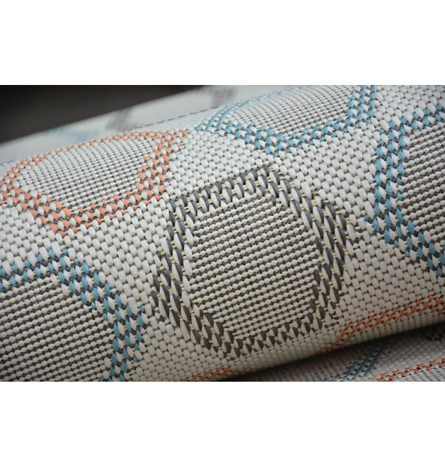 Koberec COLOR 19438/806 Hexagon tyrkys//růžový/krémový