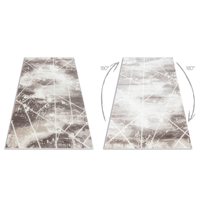 Koberec CORE 1818 Geometrický - sloní kost / bílý