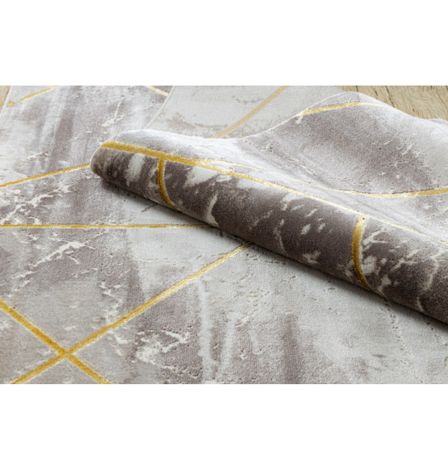 Koberec CORE 1818 Geometrický - sloní kost / zlatý