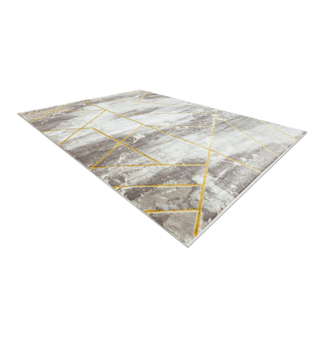 Koberec CORE 1818 Geometrický - sloní kost / zlatý