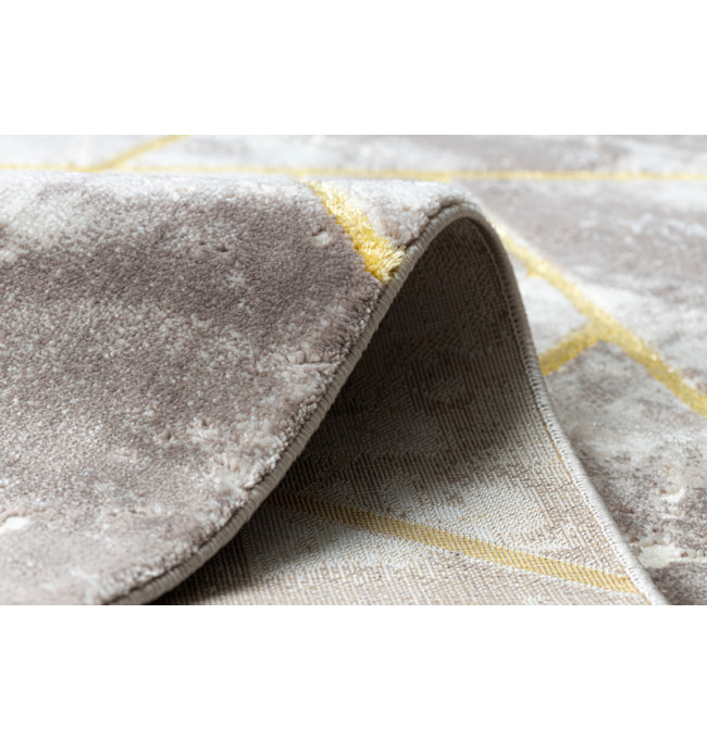 Koberec CORE 1818 Geometrický - sloní kost / zlatý