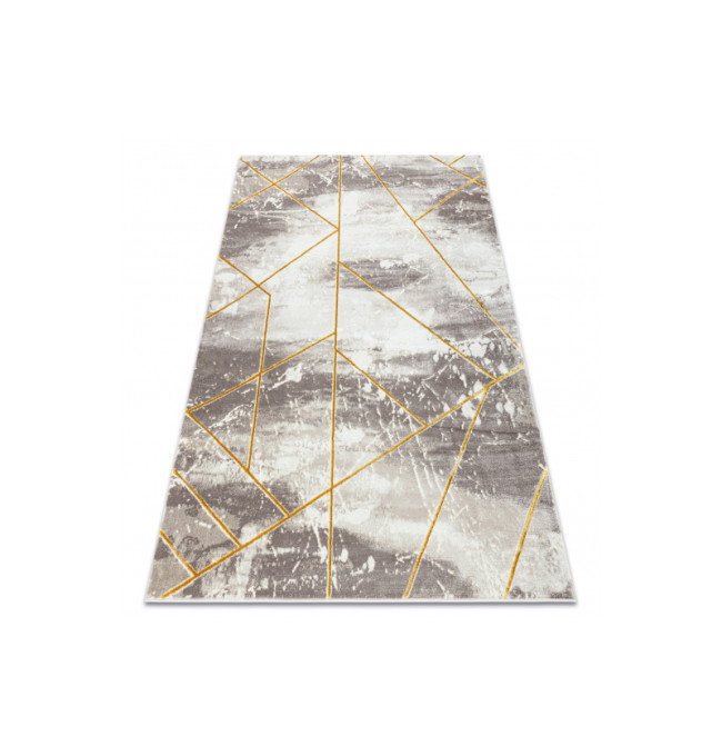 Koberec CORE 1818 Geometrický - sloní kost / zlatý