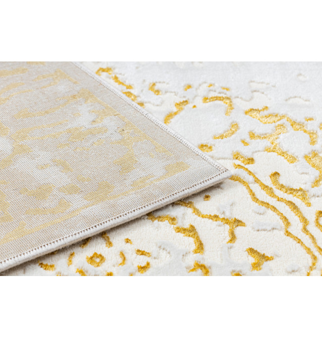 Koberec CORE 6268 Ramka, ornament - sloní kost / zlatý