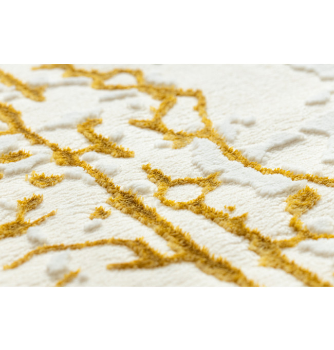 Koberec CORE 6268 Ramka, ornament - sloní kost / zlatý