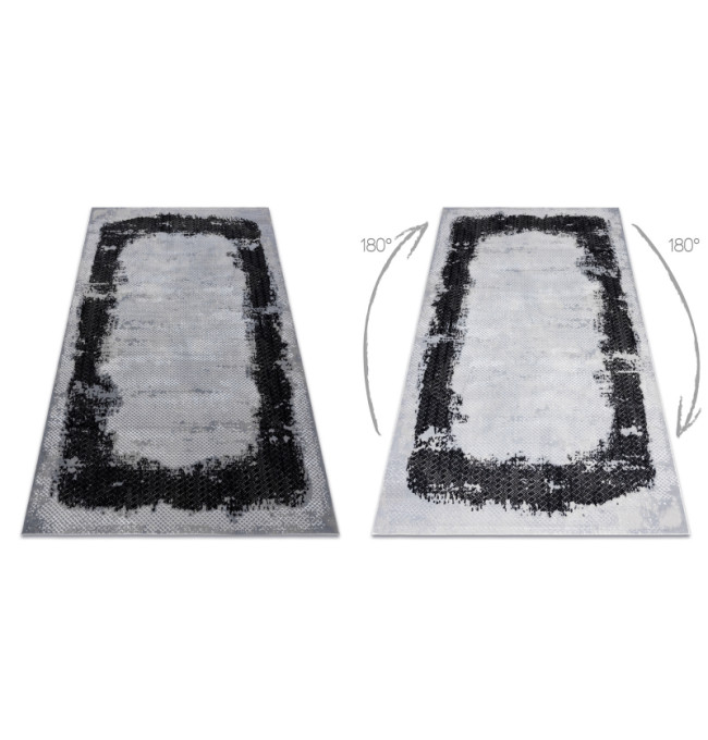 Koberec CORE A004 Ramka - černý / světle šedý